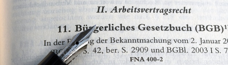 Bürgerliches Gesetzbuch BGB Arbeitsvertragsrecht